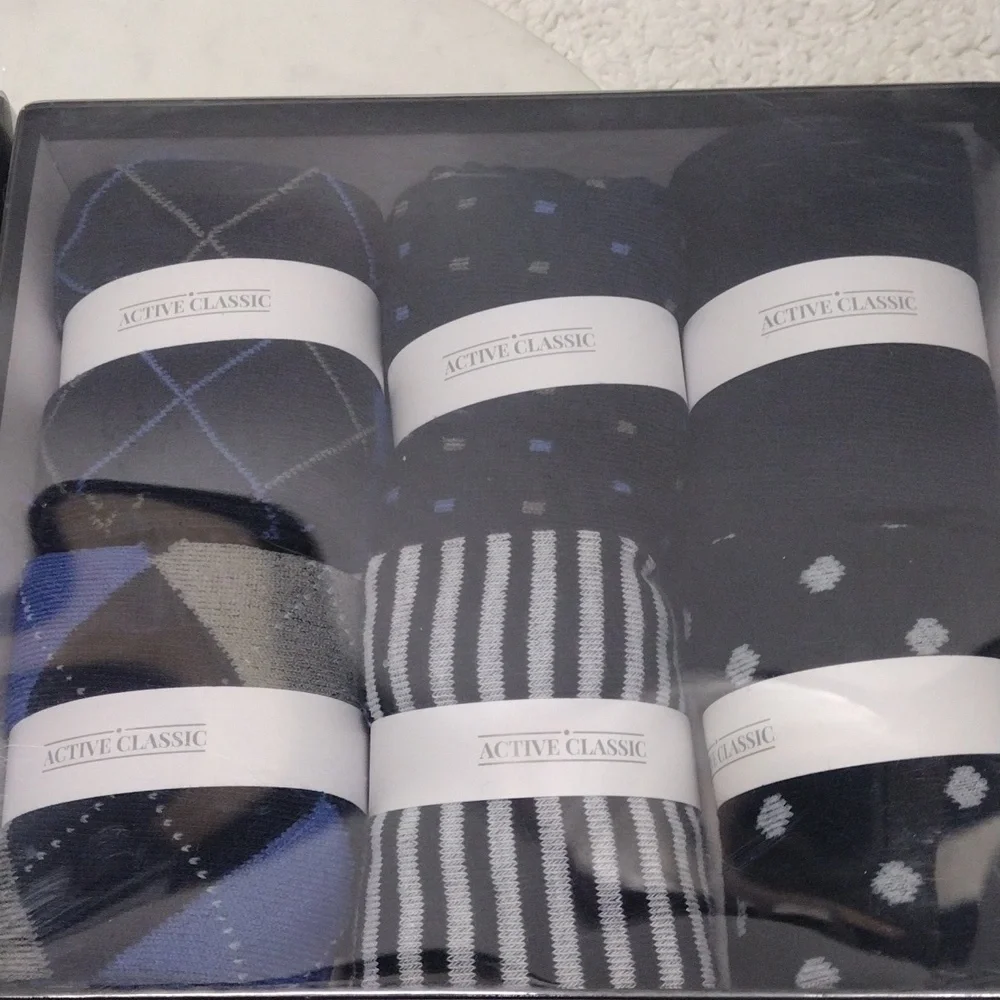 12 Dress Sock Crew Classic Fit Size 10-13 SL#4 - Picture 2 of 6